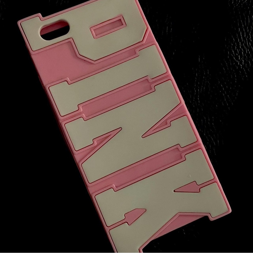 PINK Victoria's Secret Bold Pink and Cream Case